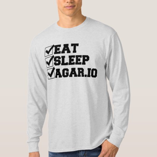 Eat, Slaap, Agar.io Sleeve Mannen T-shirt (Voorkant)