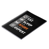 Eat, Slaap, Anime, Herhaal 食 る, 睡, Slaap/眠, ア Notitieboek (Linkerzijde)