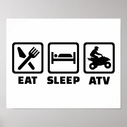 Eat slaap ATV Poster (Voorkant)