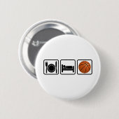Eat, Slaap, Basketball Ronde Button 5,7 Cm (Voorkant /achterkant)