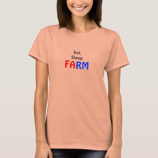 Eat, Slaap, BOERDERIJ T-shirt (Voorkant)