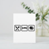 Eat slaap Boule Briefkaart (Staand voorkant)
