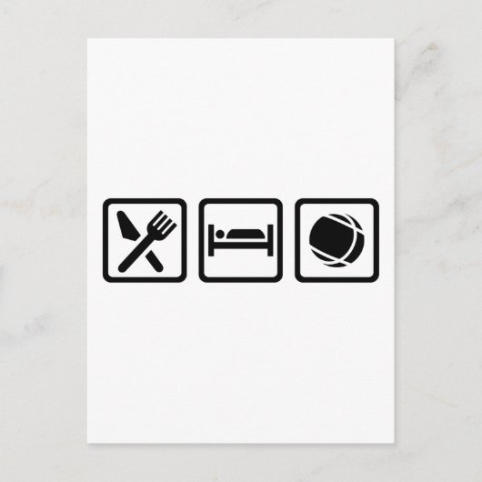 Eat slaap Boule Briefkaart (Voorkant)