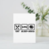Eat slaap Boule Briefkaart (Staand voorkant)