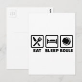 Eat slaap Boule Briefkaart (Voorkant / Achterkant)