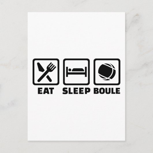 Eat slaap Boule Briefkaart (Voorkant)