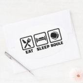 Eat slaap Boule Ovale Sticker (Envelop)