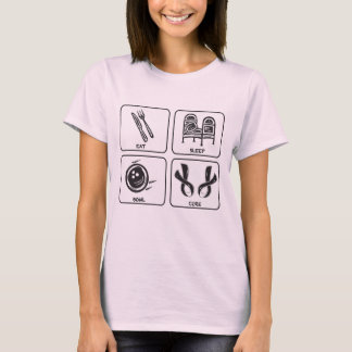 Eat, Slaap, Bowl, Cure T-shirt