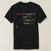 Eat Slaap Code Grappige Computer Science Programme T-shirt (Design voorkant)
