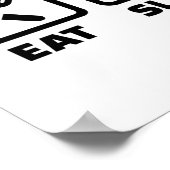 Eat slaap cricket poster (Hoek)