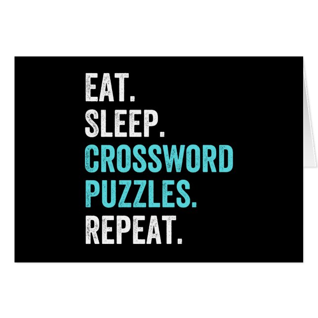 Eat.Slaap. Crossword Puzzles. Herhaal. (Voorkant Horizontaal)