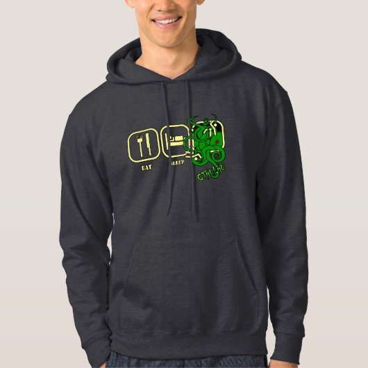 Eat - Slaap - Cthulhu - Gedekt Sweatshirt (Voorkant)