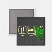 Eat - Slaap - Cthulhu Magnet (Voorkant / Achterkant)