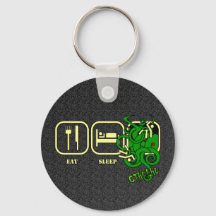 Eat - Slaap - Cthulhu-toetsenbord Sleutelhanger