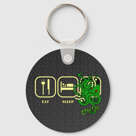 Eat - Slaap - Cthulhu-toetsenbord Sleutelhanger (Voorkant)