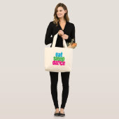 Eat, Slaap, Dance Grote Tote Bag (Voorkant (model))