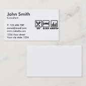 Eat slaap dubstep visitekaartje (Voorkant / Achterkant)