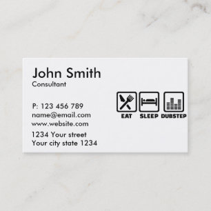 Eat slaap dubstep visitekaartje