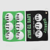 Eat, Slaap, Golf Herhalen Golfhanddoek (Horizontaal)