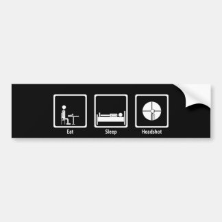 Eat, Slaap, Headshot - FPS-gamer Bumpersticker