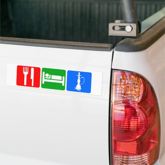 Eat,Slaap,Hookah Bumpersticker (Op Truck)