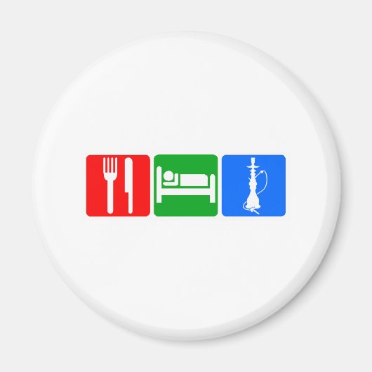 Eat,Slaap,Hookah Magneet (Voorkant)