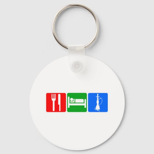 Eat,Slaap,Hookah Sleutelhanger (Voorkant)