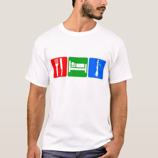 Eat,Slaap,Hookah T-shirt (Voorkant)