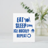 Eat slaap Ice hockey Briefkaart (Staand voorkant)