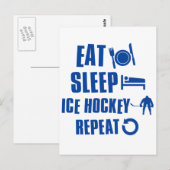 Eat slaap Ice hockey Briefkaart (Voorkant / Achterkant)