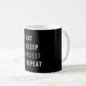 Eat slaap invest koffiemok (Voorkant rechts)