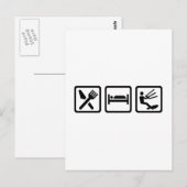 Eat slaap Kitesurfing Briefkaart (Voorkant / Achterkant)