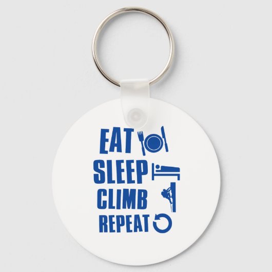 Eat slaap klim sleutelhanger (Voorkant)