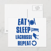 Eat slaap lacrosse briefkaart (Voorkant / Achterkant)
