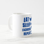 Eat slaap lacrosse koffiemok (Voorkant links)