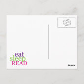 Eat, Slaap, LEES - Ik ken mijn prioriteiten Briefkaart (Achterkant)