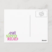 Eat, Slaap, LEES - Retro Briefkaart (Achterkant)