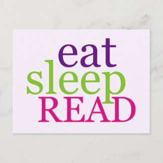 Eat, Slaap, LEES - Retro Briefkaart