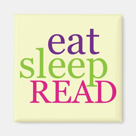 Eat, Slaap, LEES - Retro Magneet (Voorkant)