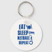 Eat slaap Netball Sleutelhanger (Voorkant)