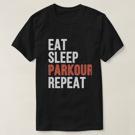 Eat slaap parkour, leuk cadeau t-shirt (Design voorkant)