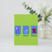 Eat Slaap Pharmacofiel Gifts Briefkaart (Staand voorkant)