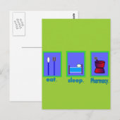Eat Slaap Pharmacofiel Gifts Briefkaart (Voorkant / Achterkant)