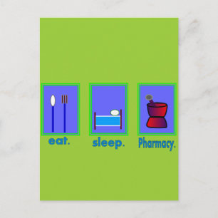 Eat Slaap Pharmacofiel Gifts Briefkaart