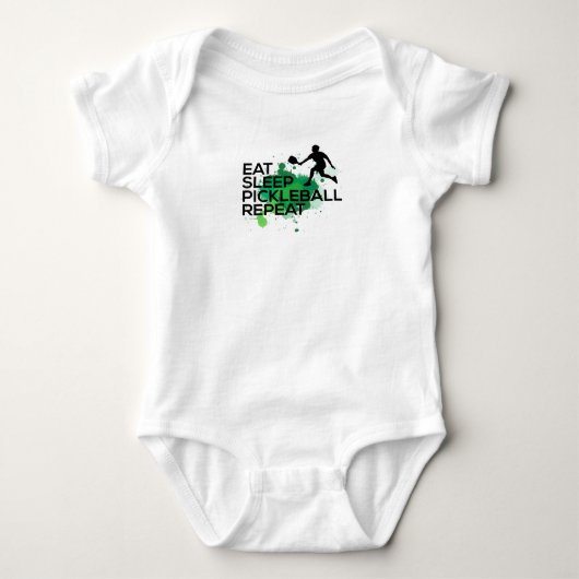 Eat slaap pickleball, herhaal romper (Voorkant)