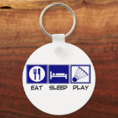 Eat, Slaap, Play Badminton Sleutelhanger (Voorkant)