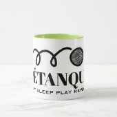 Eat slaap play herhaalt Pétanque grappige boules k Mok (Midden)