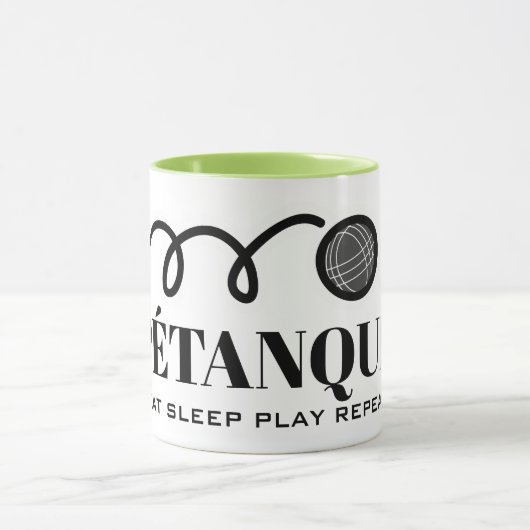 Eat slaap play herhaalt Pétanque grappige boules k Mok (Midden)