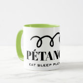 Eat slaap play herhaalt Pétanque grappige boules k Mok (Voorkant links)