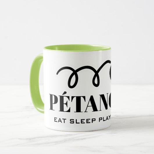 Eat slaap play herhaalt Pétanque grappige boules k Mok (Voorkant links)